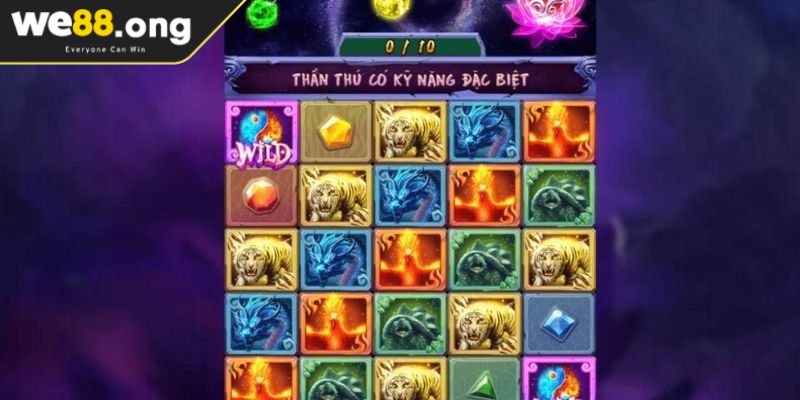 Nắm vững tính năng cũng như biểu tượng then chốt trong Nổ hũ 4 Thần Thú